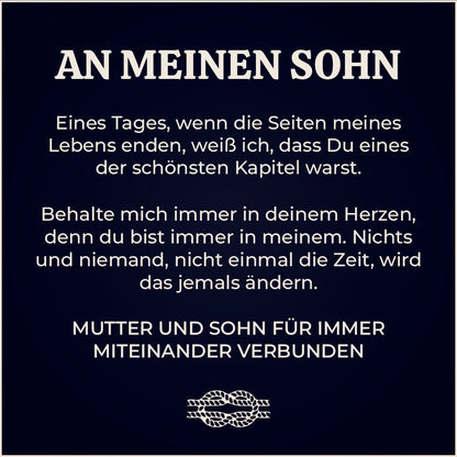 An Meinen Sohn - Herren Unendlichkeit Lederarmband mit Geschenkbox