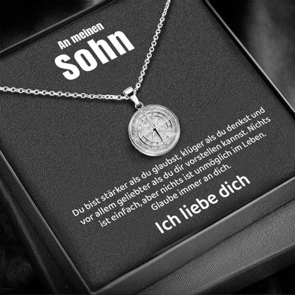 An meinen Sohn - Kompass Anhänger