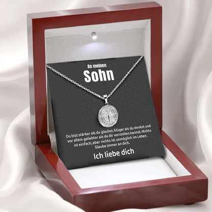 An meinen Sohn - Kompass Anhänger