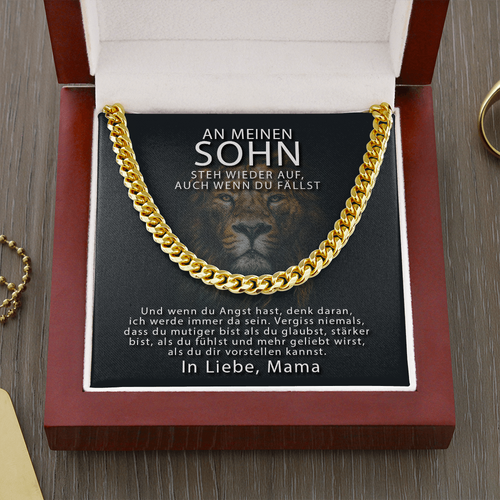 Cuban Link Kette - An meinen Sohn von Mama