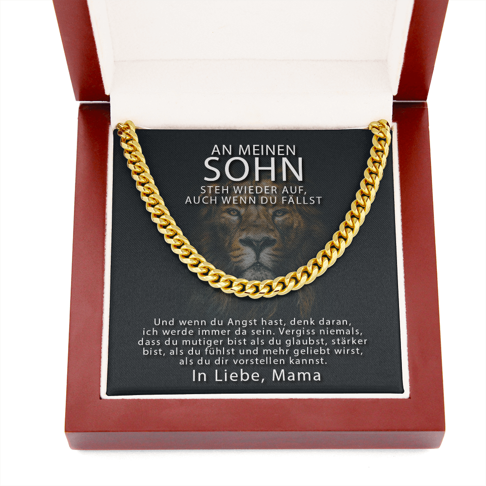 Cuban Link Kette - An meinen Sohn von Mama
