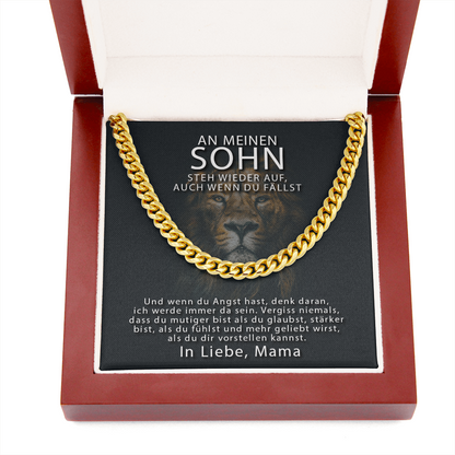 Cuban Link Kette - An meinen Sohn von Mama