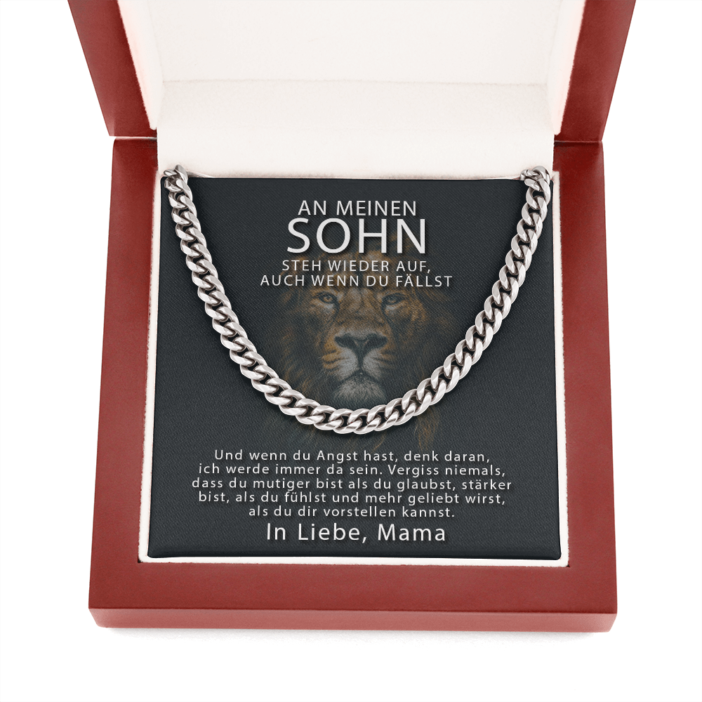 Cuban Link Kette - An meinen Sohn von Mama