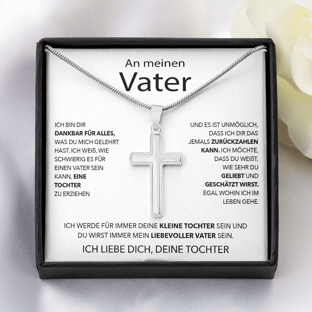 Edelstahl Kreuzkette - An meinen Vater