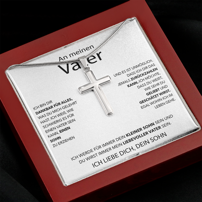 Edelstahl Kreuzkette - An meinen Vater
