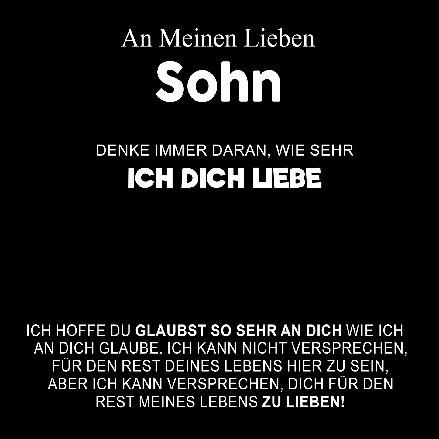 Cuban Chain Halskette - An Meinen Lieben Sohn