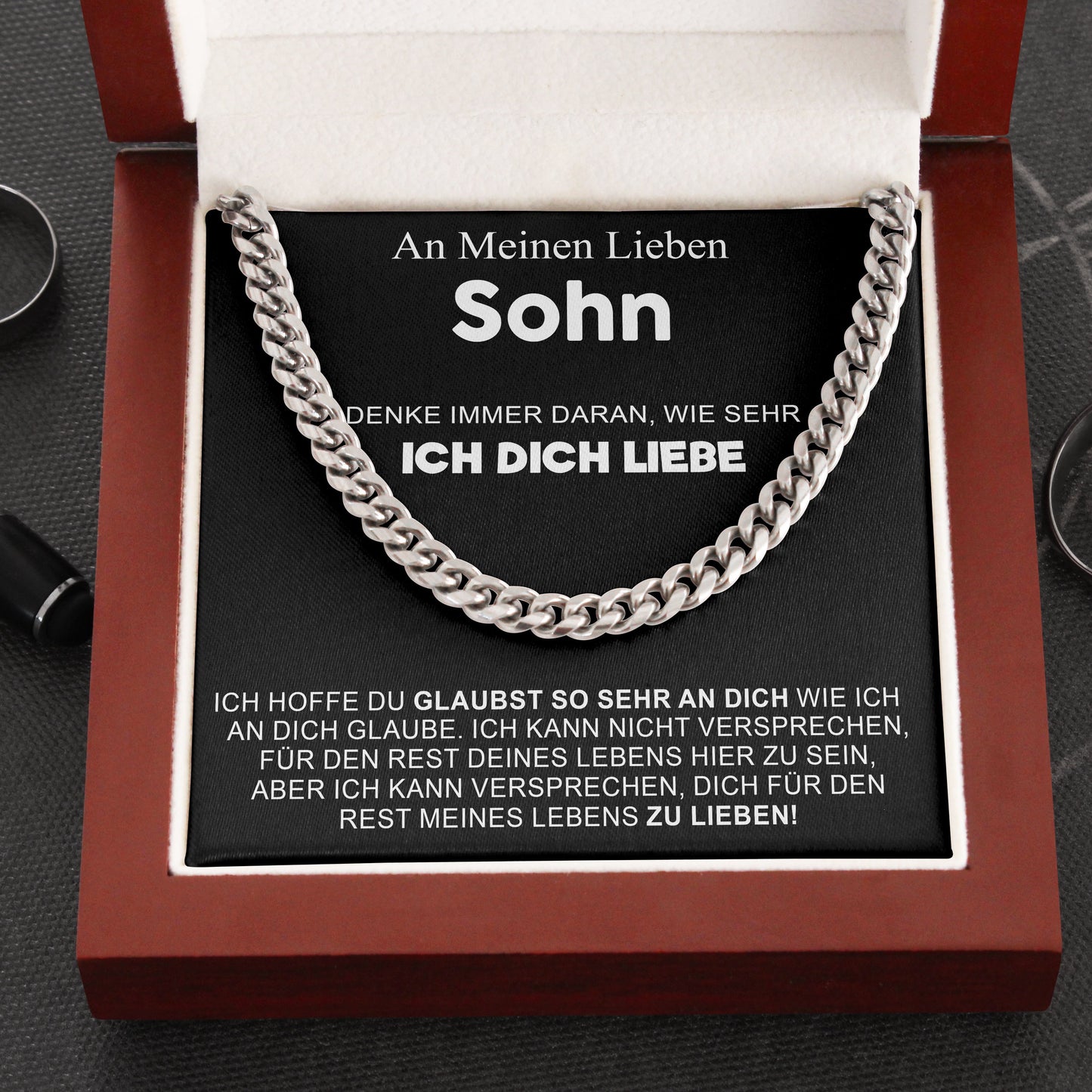 Cuban Chain Halskette - An Meinen Lieben Sohn