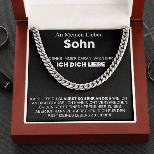 Cuban Chain Halskette - An Meinen Lieben Sohn